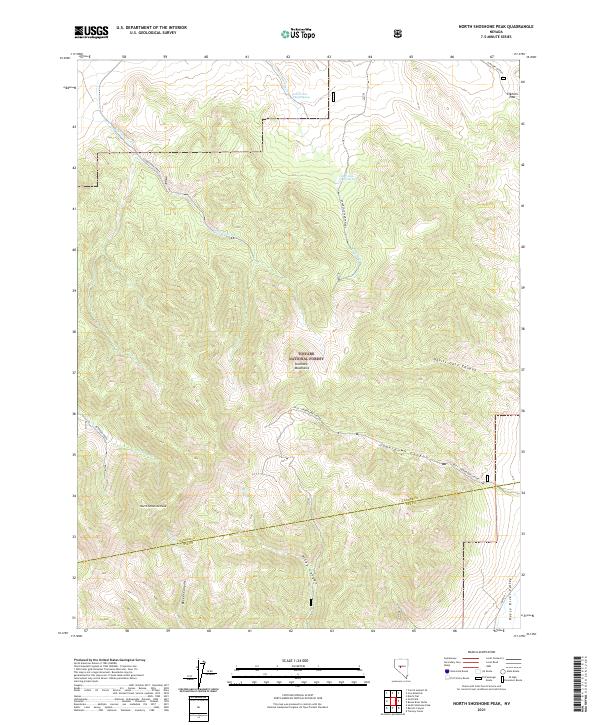 USGS Topographic Map – North Shoshone Peak
