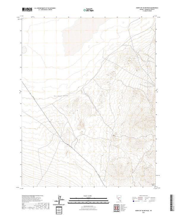 USGS Topographic Map – North of Silver Peak