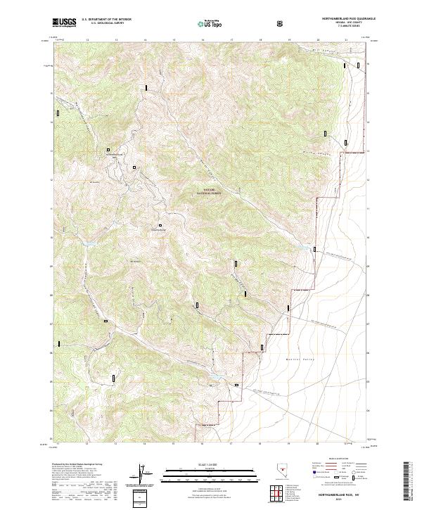 USGS Topographic Map – Northumberland Pass