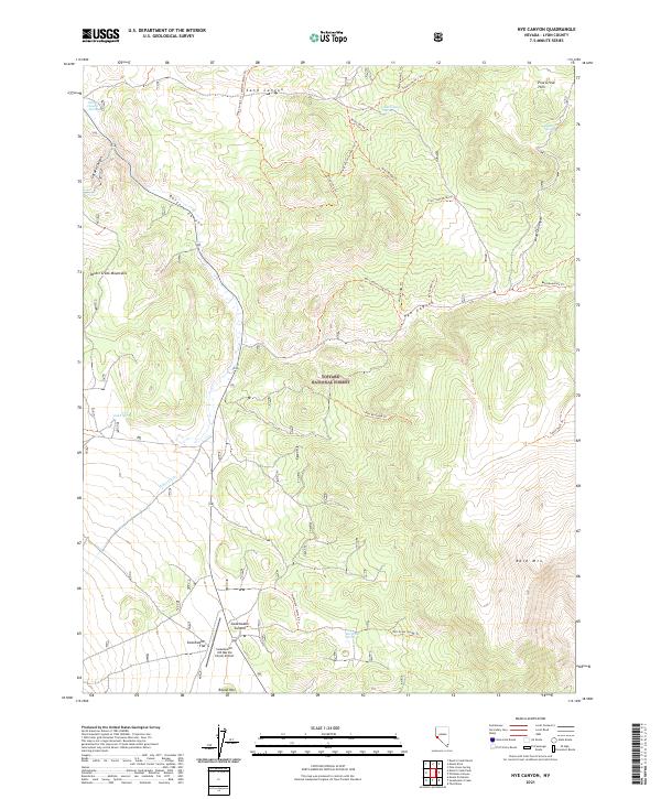 USGS Topographic Map – Nye Canyon