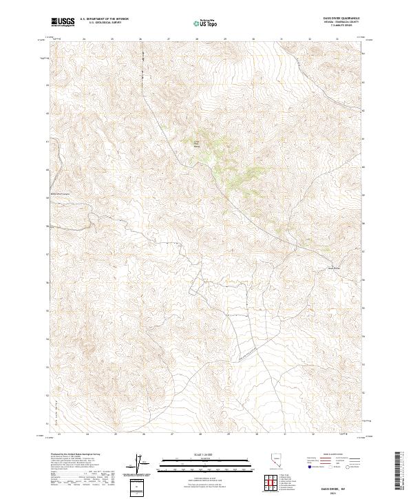 USGS Topographic Map – Oasis Divide
