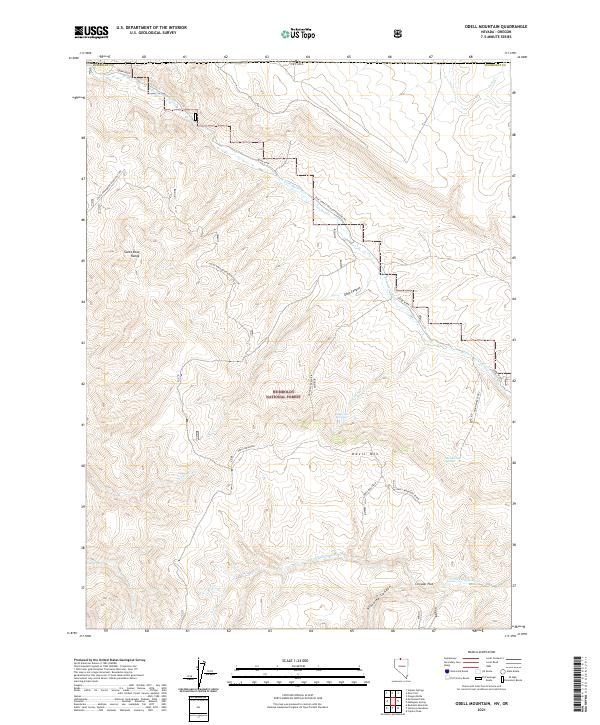 USGS Topographic Map – Odell Mountain