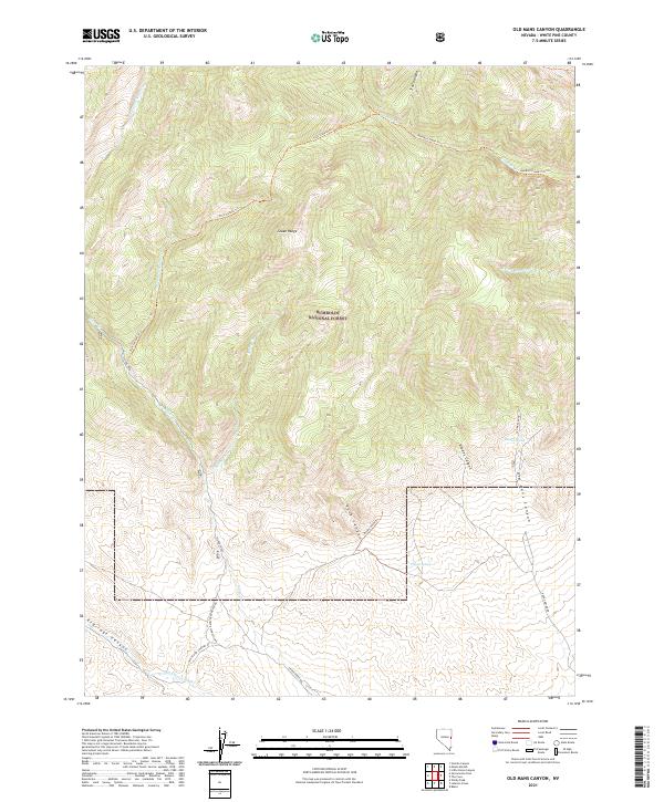 USGS Topographic Map – Old Mans Canyon
