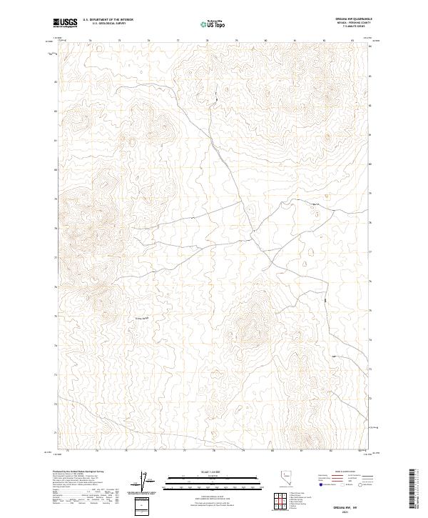 USGS Topographic Map – Oreana NW