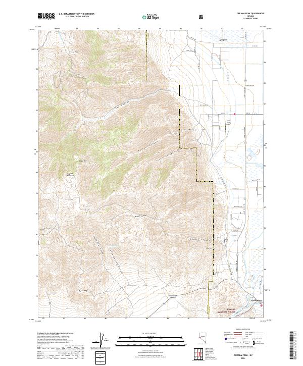USGS Topographic Map – Oreana Peak
