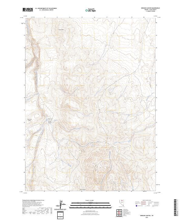 USGS Topographic Map – Oregon Canyon