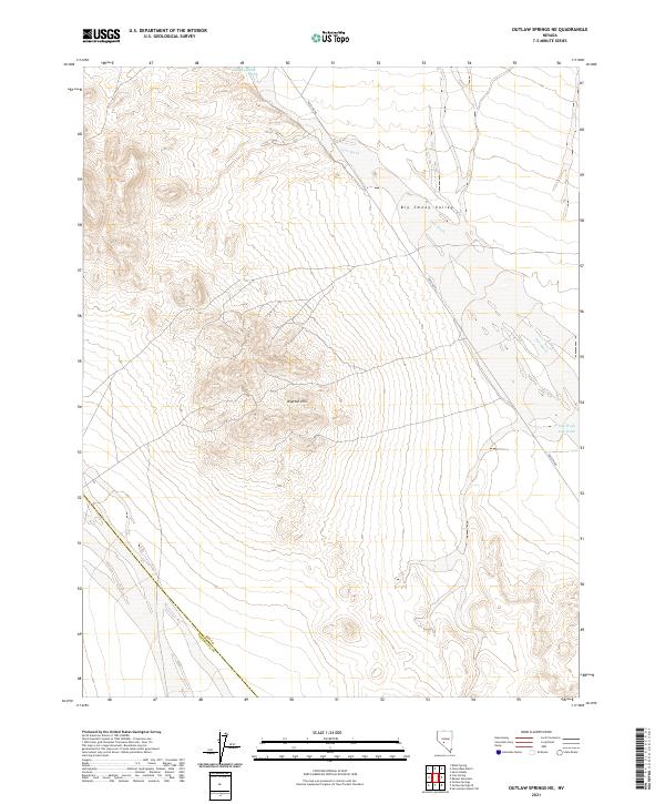 USGS Topographic Map – Outlaw Springs NE