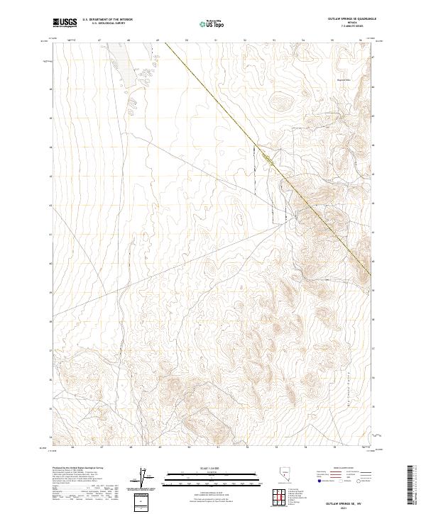 USGS Topographic Map – Outlaw Springs SE