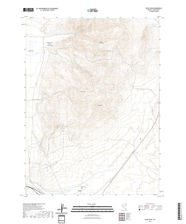 USGS Topographic Map – Oxley Peak