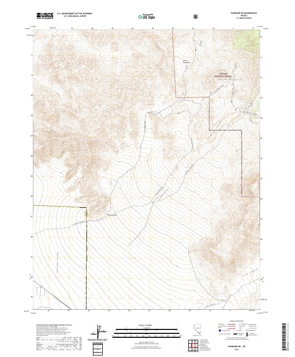 USGS Topographic Map – Pahrump NE