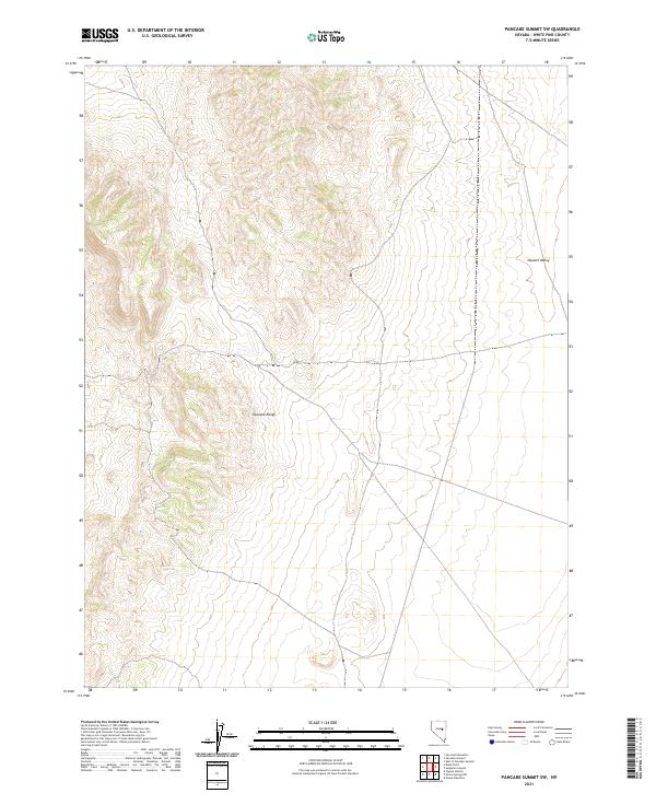2021 Map of Pancake Summit SW, 2021 Print