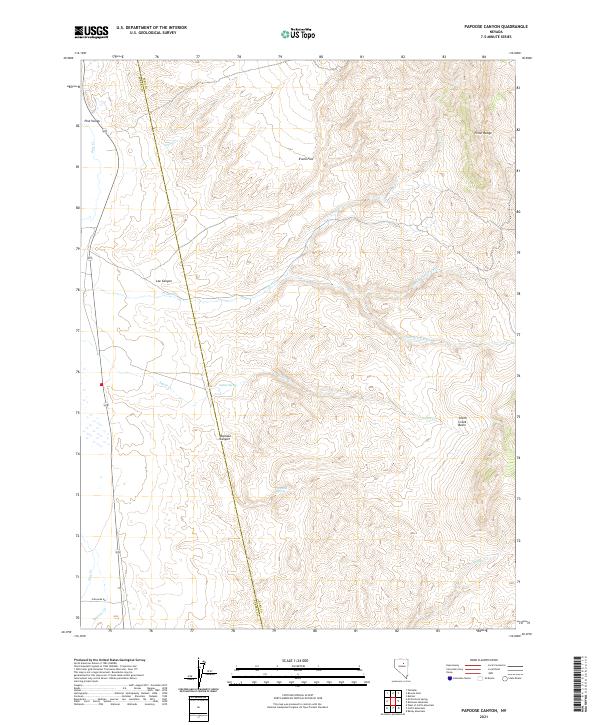 USGS Topographic Map – Papoose Canyon