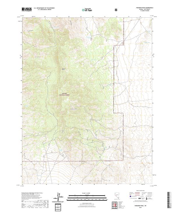 USGS Topographic Map – Paradise Peak