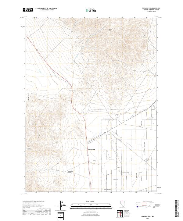 USGS Topographic Map – Paradise Well