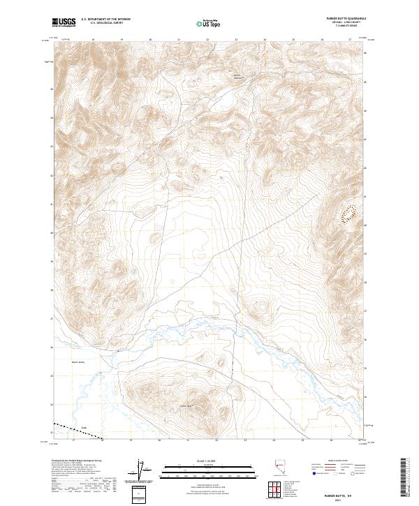 USGS Topographic Map – Parker Butte