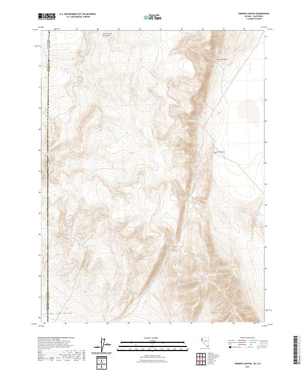 USGS Topographic Map – Parker Canyon