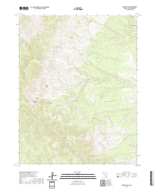 USGS Topographic Map – Parsnip Peak
