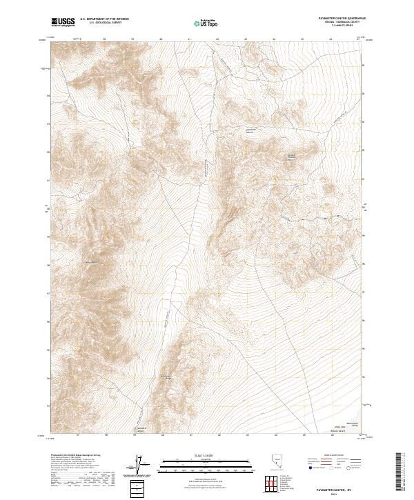 USGS Topographic Map – Paymaster Canyon