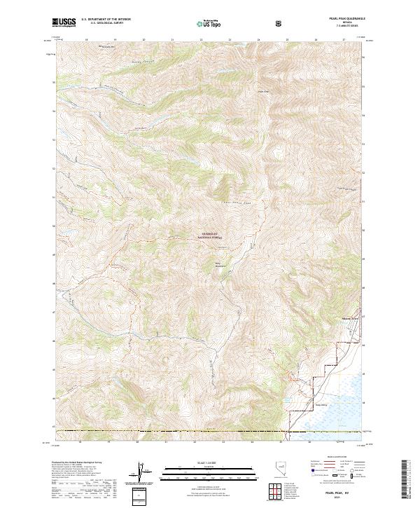 USGS Topographic Map – Pearl Peak