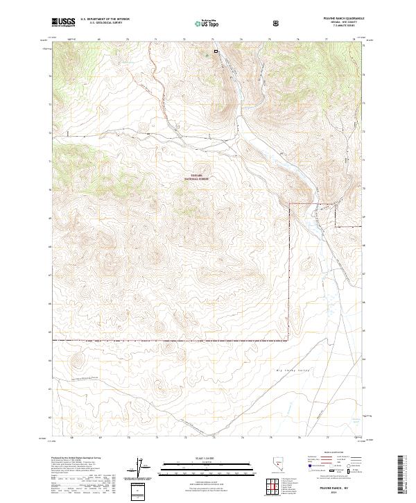 USGS Topographic Map – Peavine Ranch