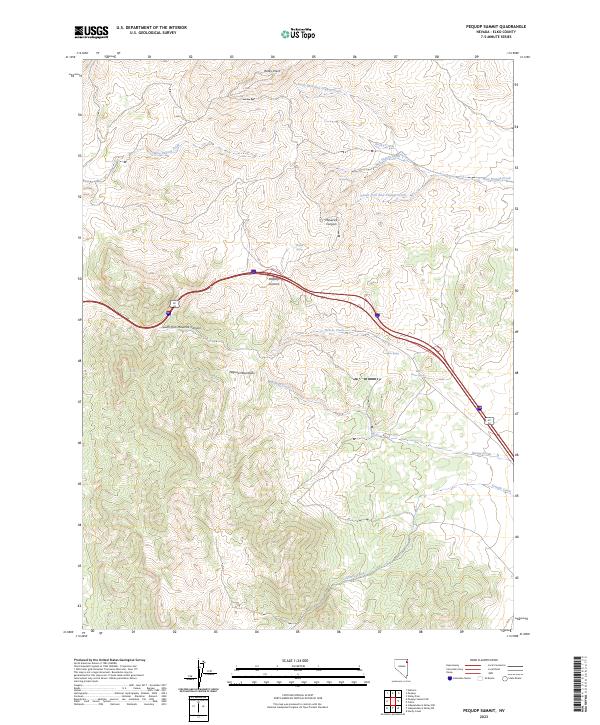 USGS Topographic Map – Pequop Summit