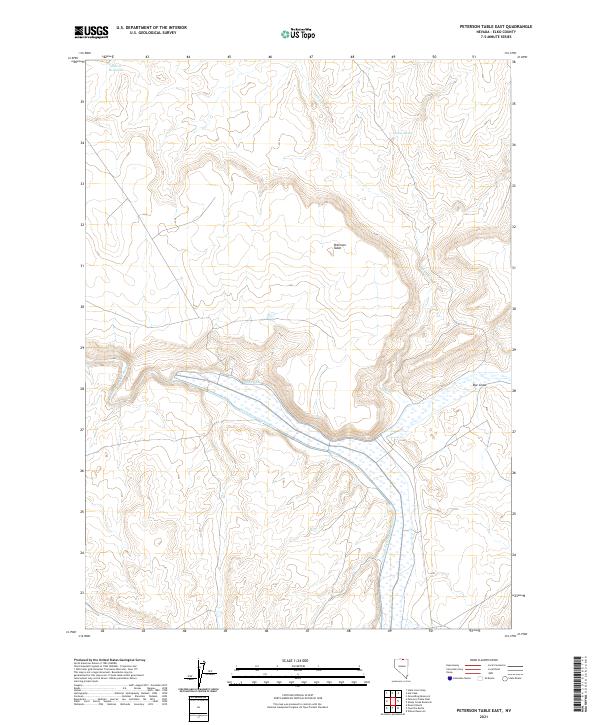 USGS Topographic Map – Peterson Table East