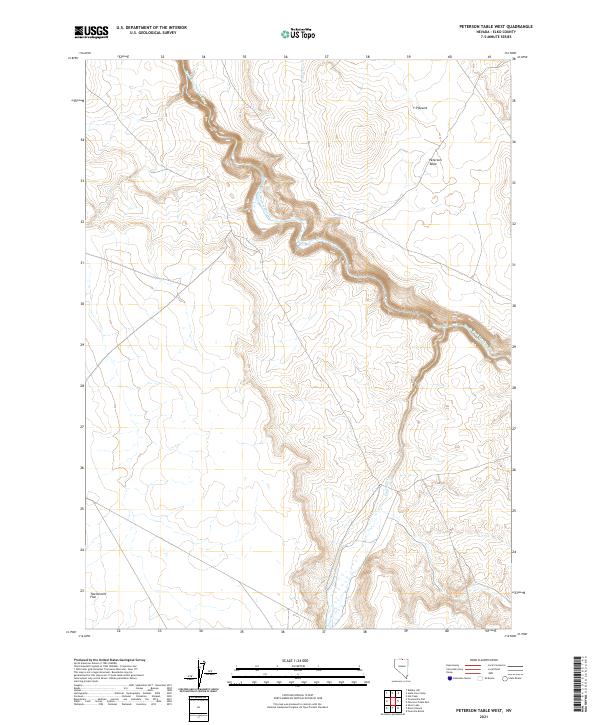 USGS Topographic Map – Peterson Table West