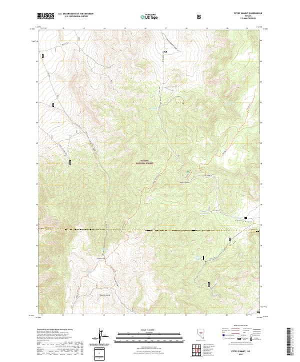 USGS Topographic Map – Petes Summit