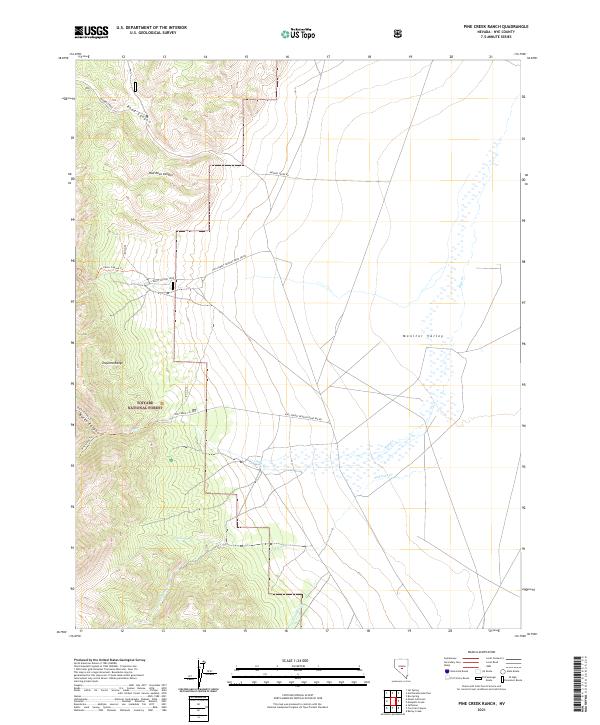 USGS Topographic Map – Pine Creek Ranch