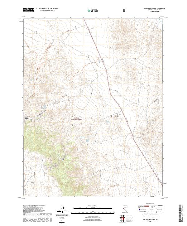 USGS Topographic Map – Pine Grove Spring