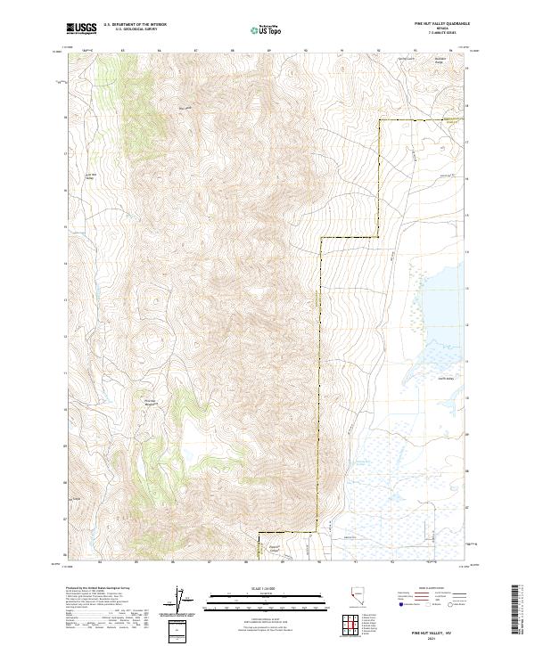 USGS Topographic Map – Pine Nut Valley