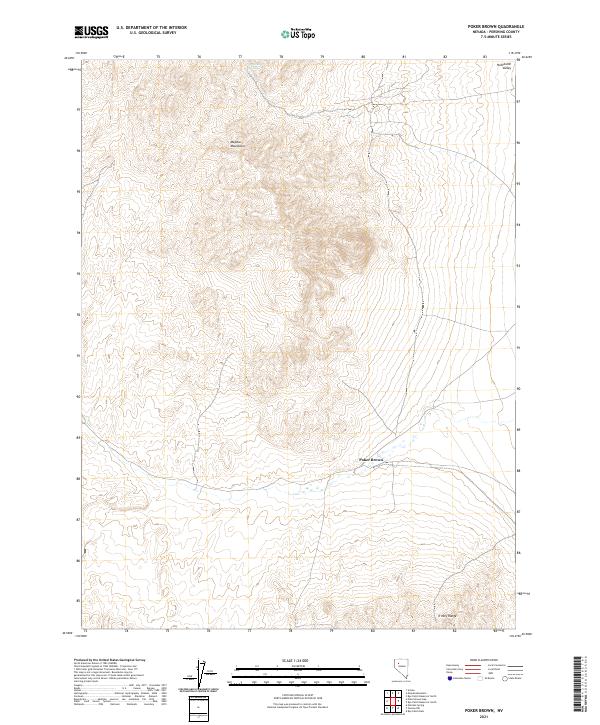 USGS Topographic Map – Poker Brown