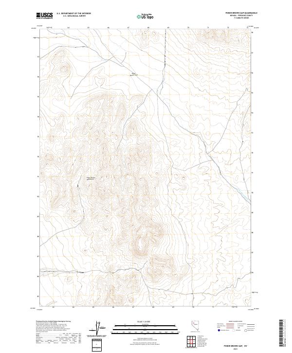 USGS Topographic Map – Poker Brown Gap