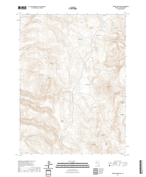 USGS Topographic Map – Poodle Mountain