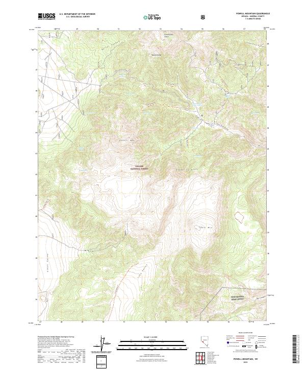 USGS Topographic Map – Powell Mountain