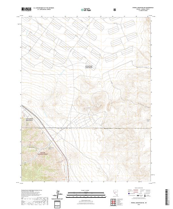 USGS Topographic Map – Powell Mountain NE