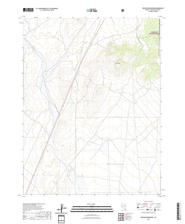 USGS Topographic Map – Preston Reservoir
