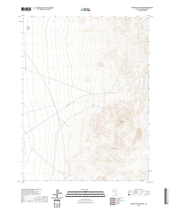 USGS Topographic Map – Ragged Top Mountain
