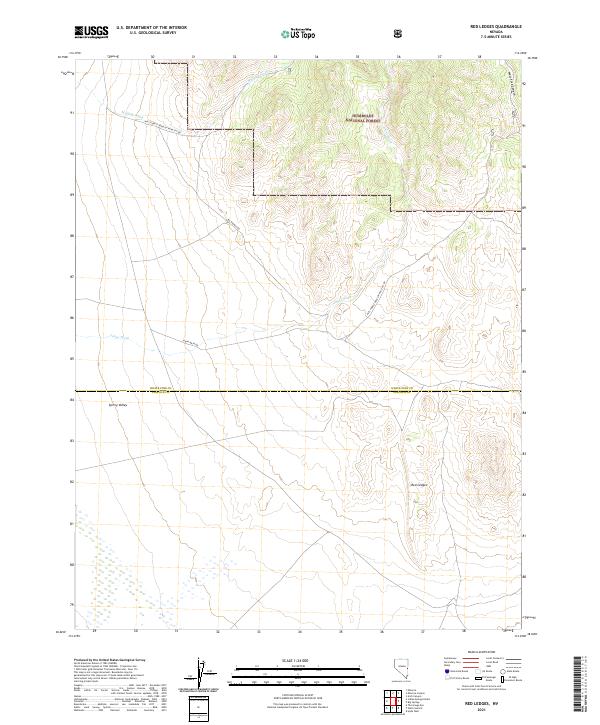 USGS Topographic Map – Red Ledges