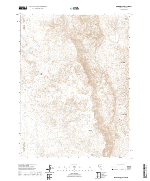 USGS Topographic Map – Red Rock Canyon