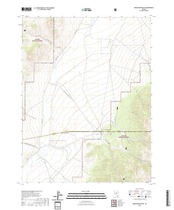 USGS Topographic Map – Reese River Butte