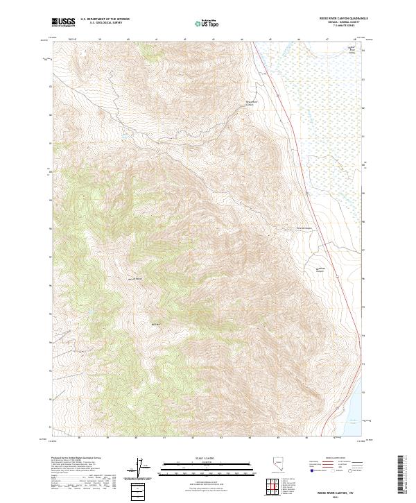 USGS Topographic Map – Reese River Canyon