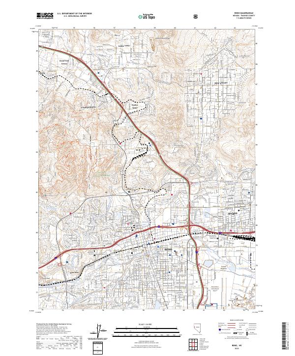 USGS Topographic Map – Reno