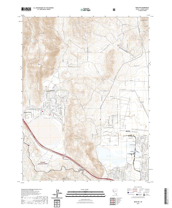 USGS Topographic Map – Reno NW