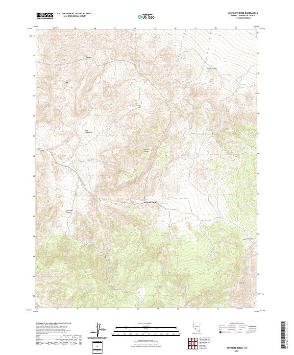 USGS Topographic Map – Rhyolite Ridge