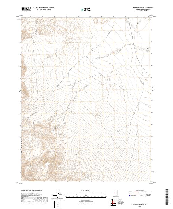 USGS Topographic Map – Rhyolite Ridge NE