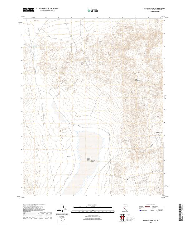 USGS Topographic Map – Rhyolite Ridge NW