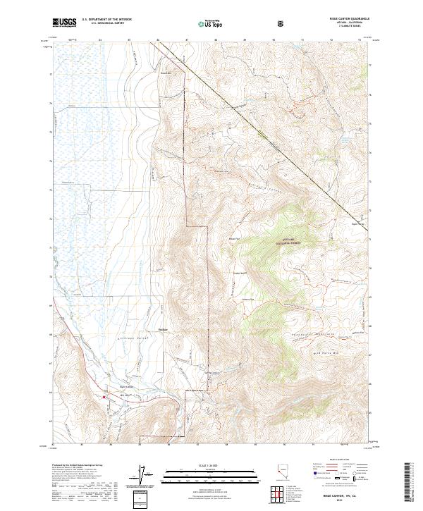 USGS Topographic Map – Risue Canyon