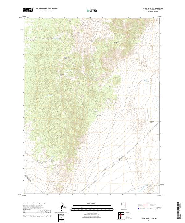 USGS Topographic Map – Rock Springs Pass
