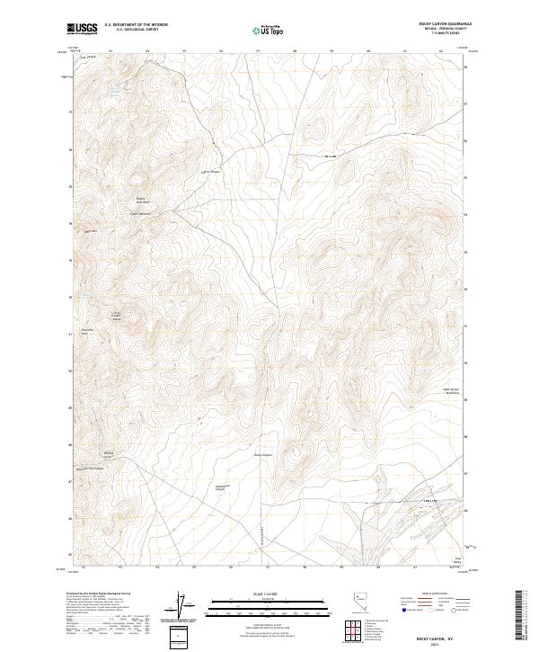 USGS Topographic Map – Rocky Canyon